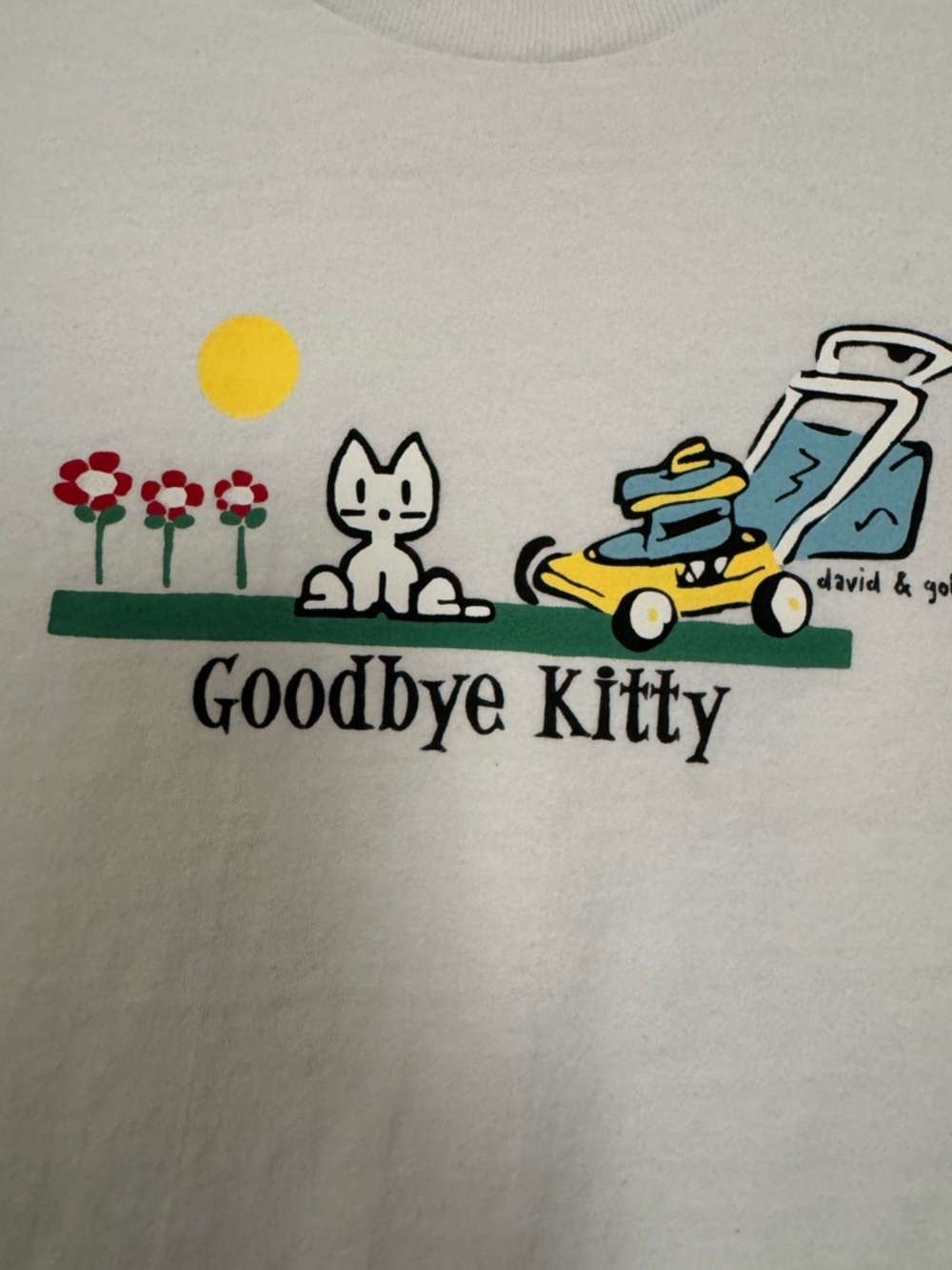 David & Goliath Vintage Goodbye Kitty and Lawnmower Graphic Tee